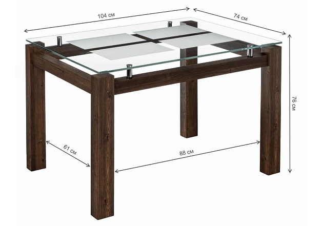 Кухонный стол Woodville Бран 462084 изображение 3 Кухонный стол Woodville Бран 462084 Фото № 3