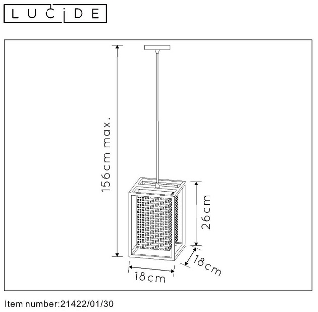 Подвесной светильник Lucide Sansa 21422/01/30 изображение 7 Подвесной светильник Lucide Sansa 21422/01/30 Фото № 7