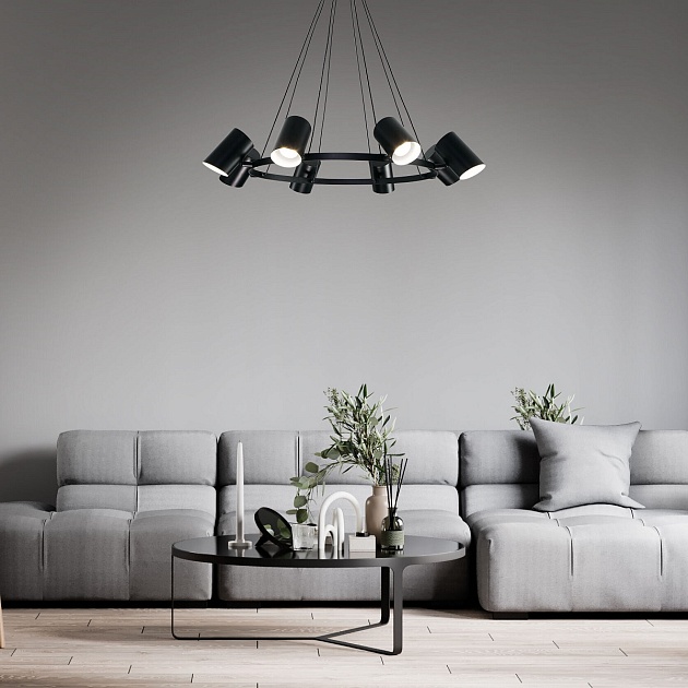 Подвесная люстра Eurosvet Splay 70147/8 черный Фото № 5