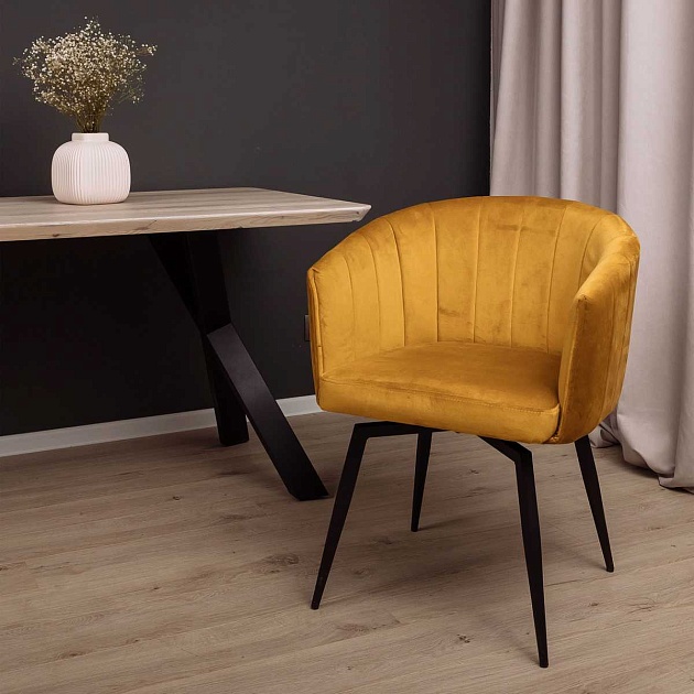 Поворотное кресло AksHome Melon карри, велюр 79678 изображение 6 Поворотное кресло AksHome Melon карри, велюр 79678 Фото № 6