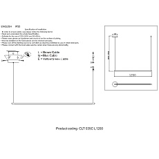 Подвесной светодиодный светильник Crystal Lux CLT 035C L1200 GO 1
