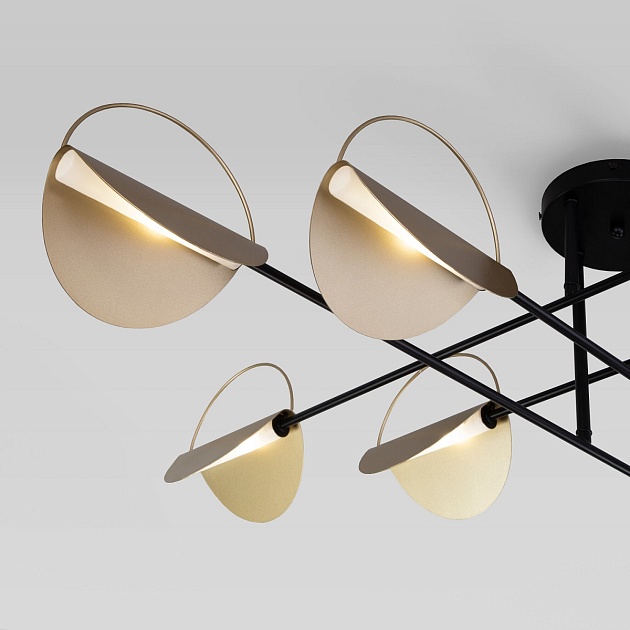 Потолочная люстра Eurosvet Grazia 70148/8 черный/золото изображение 2 Потолочная люстра Eurosvet Grazia 70148/8 черный/золото Фото № 2