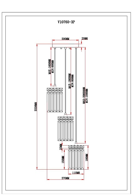 Подвесная люстра Moderli Levi V10760-3P Фото № 2