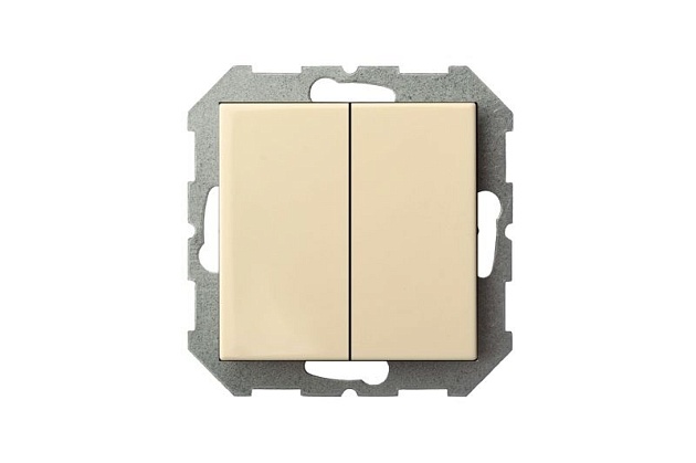 Выключатель двухклавишный Liregus Epsilon бежевый 28-0572 изображение 5 Выключатель двухклавишный Liregus Epsilon бежевый 28-0572 Фото № 5