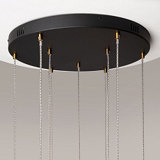 Подвесная светодиодная люстра Maytoni Area MOD295PL-L120BBS3K 1