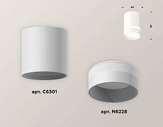 Комплект накладного светильника с акрилом Ambrella light XS6301061 SWH/FR белый песок/белый матовый MR16 GU5.3 (C6301, N6228) 1