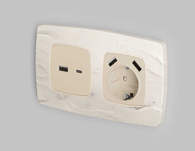 Лицевая панель розетки AMBRELLA VOLT OP3310 Фото № 2