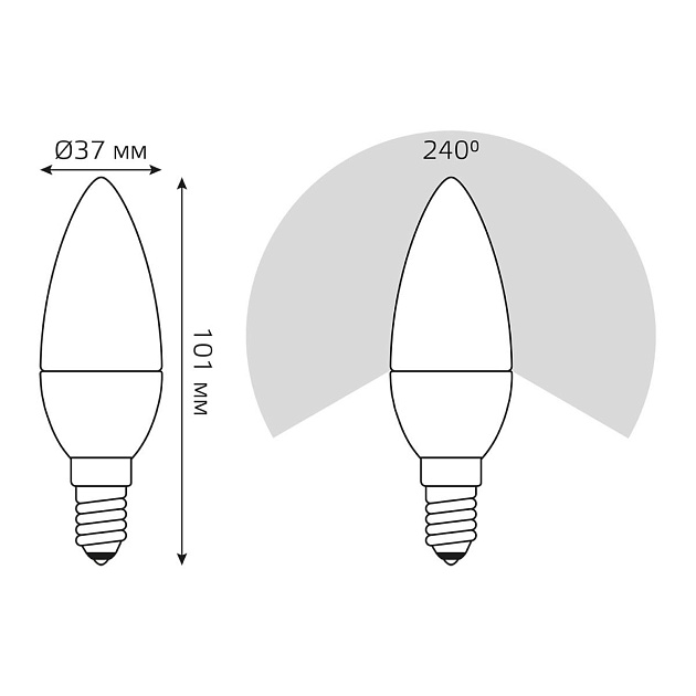 Лампа светодиодная Gauss E14 6.5W 3000К матовая 103101107 Фото № 10