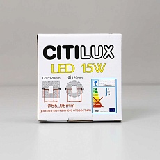 Встраиваемый светодиодный светильник Citilux Вега CLD53K15W 1