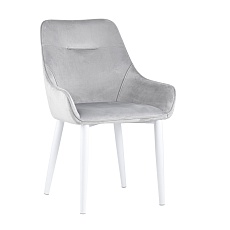 Кухонный стул Stool Group Диана велюр серебристый (ножки белые) MC101-2 KD HLR-14