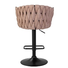 Стул барный DOBRIN LEON (коричневая ткань (LAR 275-3)) 9690-LM LEON 1