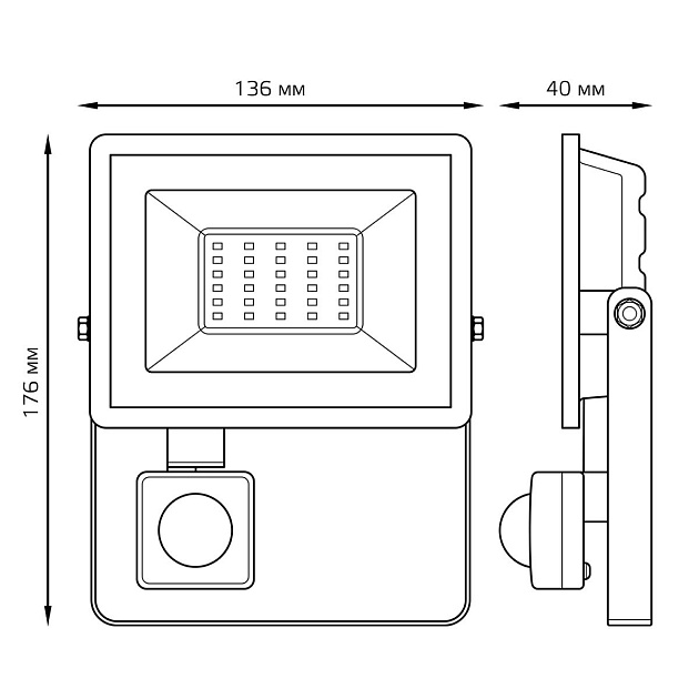 Прожектор светодиодный Gauss Elementary 30W 6500К 628511330 Фото № 3