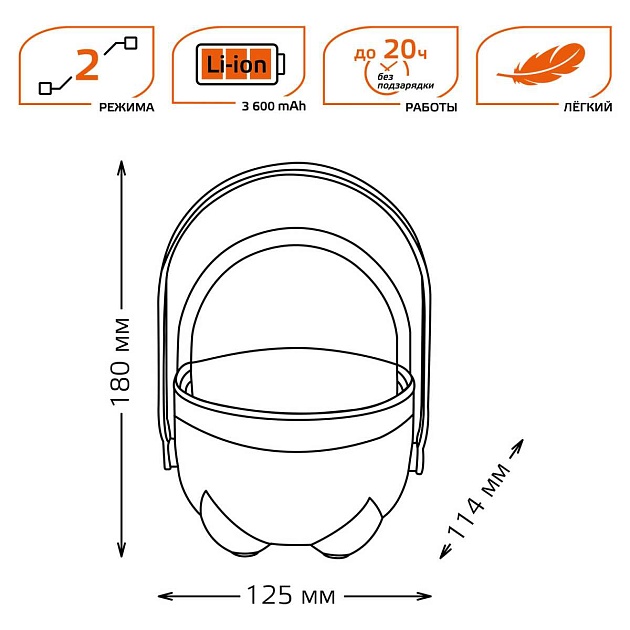 Кемпинговый светодиодный фонарь Gauss GF001 Фото № 4