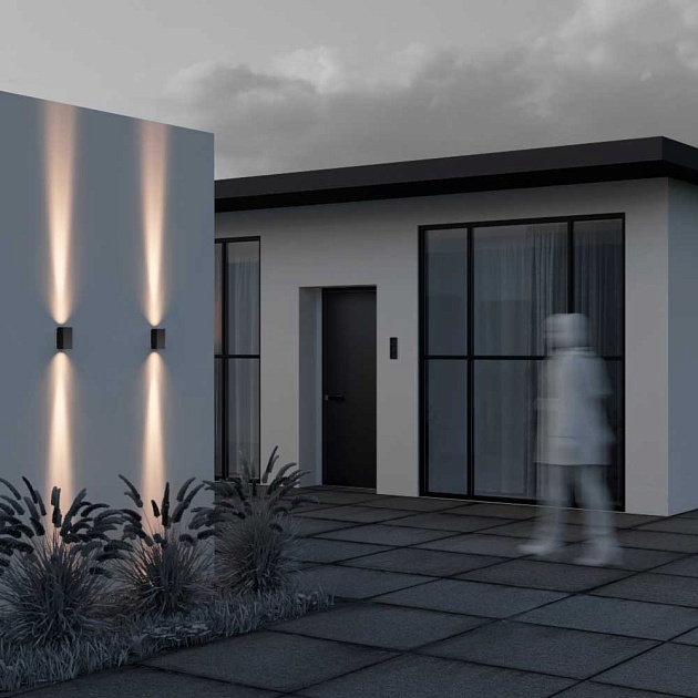 Уличный настенный светодиодный светильник Maytoni Shell O570WL-L10B3K Фото № 7