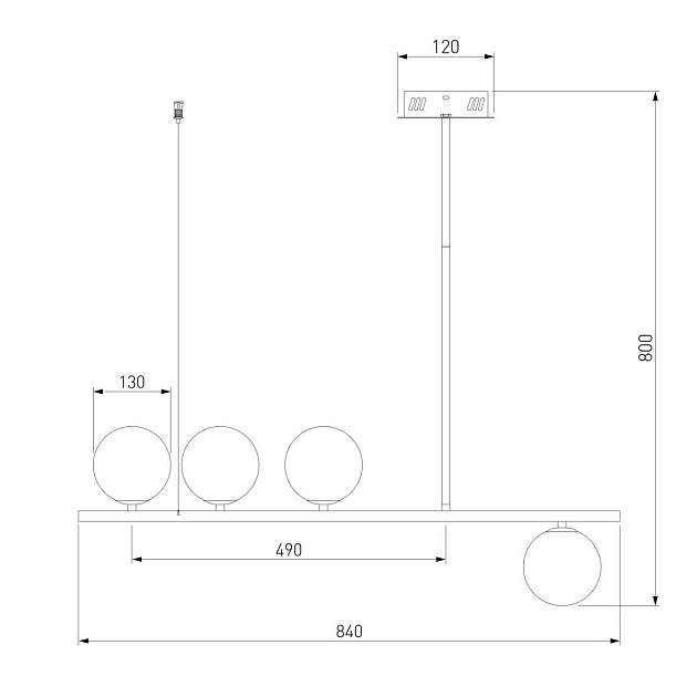 Подвесная люстра Eurosvet Fredo 70136/4 черный жемчуг изображение 2 Подвесная люстра Eurosvet Fredo 70136/4 черный жемчуг Фото № 2