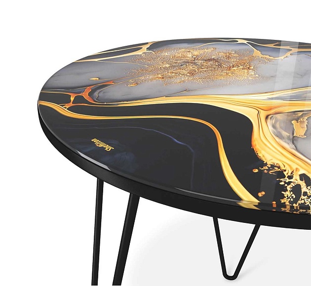 Журнальный стол Sheffilton SHT-CT27 черный алмаз/черный муар 4007482109 Фото № 4