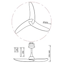Люстра-вентилятор Mantra IPANEMA III 9040 3