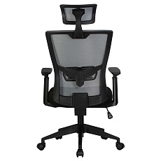 Офисное кресло для персонала DOBRIN NIXON (чёрный, серая сетка) 121B-LMR NIXON 3