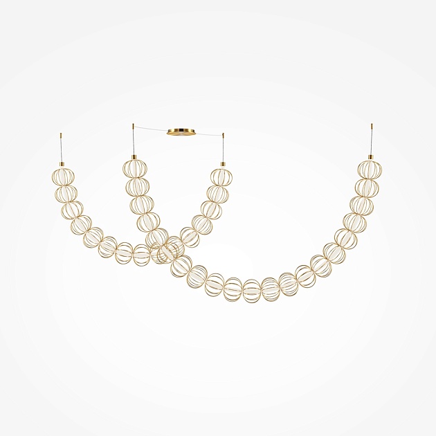 Подвесной светодиодный светильник Maytoni Golden Cage MOD216PL-L55G3K Фото № 2