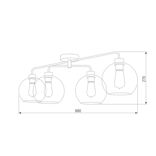 Потолочная люстра TK Lighting 4460 Grant Фото № 2