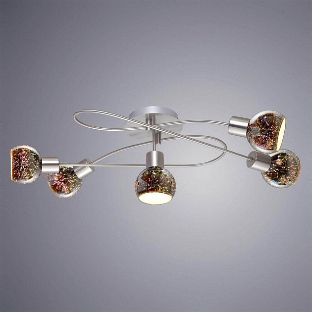Потолочная люстра Arte Lamp Illusione A6125PL-5SS Фото № 2