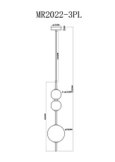 Подвесной светодиодный светильник MyFar Violla MR2022-3PL 1