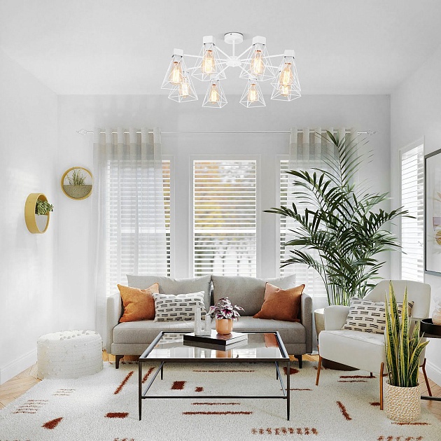 Потолочная люстра Eurosvet Trappola 70107/8 белый Фото № 5