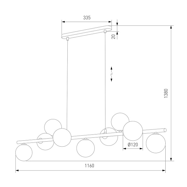 Подвесная люстра TK Lighting 4340 Estera изображение 2 Подвесная люстра TK Lighting 4340 Estera Фото № 2