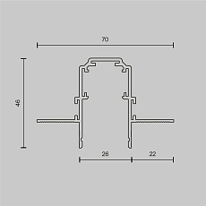 Шинопровод встраиваемый под ГКЛ Maytoni Technical Exility Busbur TRX034-423.12W 1