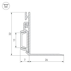 Профиль Arlight PAK-90-2000 025491 2