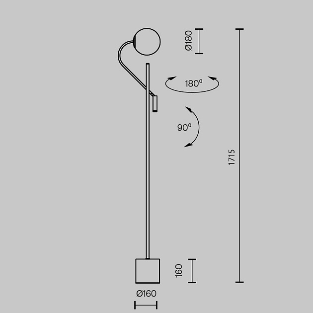 Торшер Maytoni Fly MOD230FL-01B Фото № 3