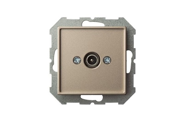 ТВ-розетка оконечная Liregus Epsilon шампань 28-3141 изображение 2 ТВ-розетка оконечная Liregus Epsilon шампань 28-3141 Фото № 2