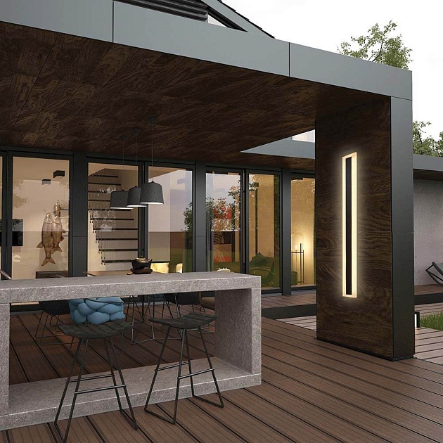 Уличный настенный светодиодный светильник Feron DH2003 черный 48021 изображение 2 Уличный настенный светодиодный светильник Feron DH2003 черный 48021 Фото № 2