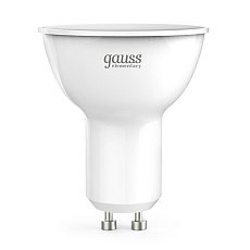 Лампа светодиодная Gauss GU10 5.5W 3000K матовая 13616