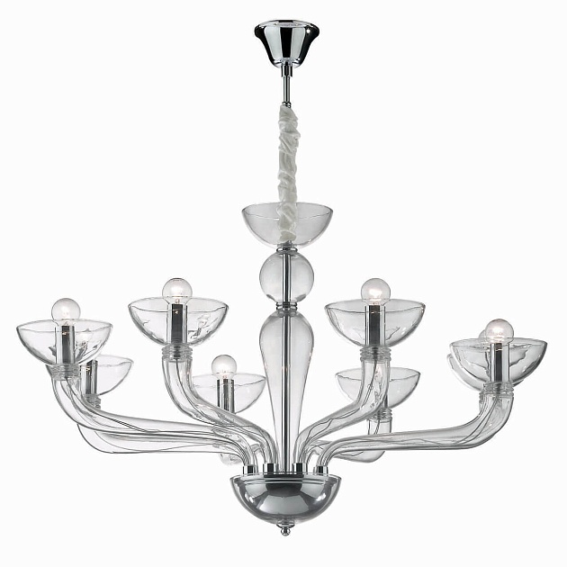 Подвесная люстра Ideal Lux Casanova SP8 Trasparente 044255 изображение 1 Подвесная люстра Ideal Lux Casanova SP8 Trasparente 044255 Фото № 1