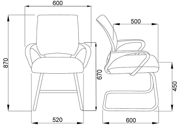 Офисный стул AksHome Ricci серый+черный, ткань 80020 Фото № 2