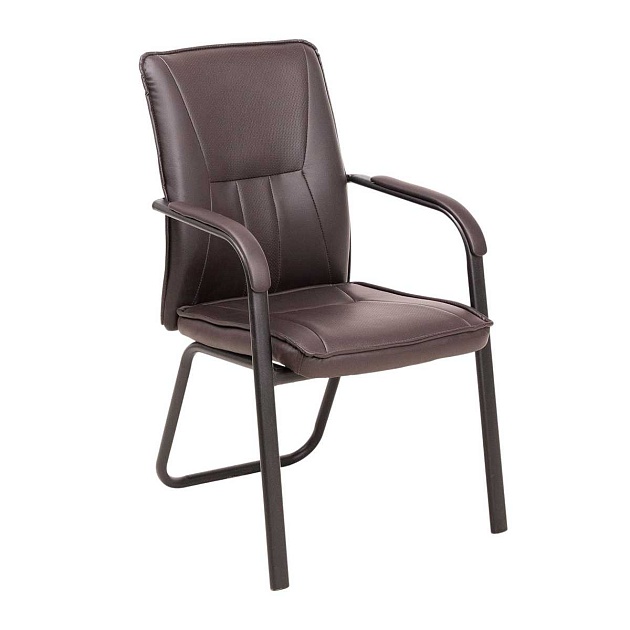 Офисный стул AksHome Oscar коричневый, экокожа, цвет каркаса черный 87599 изображение 1 Офисный стул AksHome Oscar коричневый, экокожа, цвет каркаса черный 87599 Фото № 1