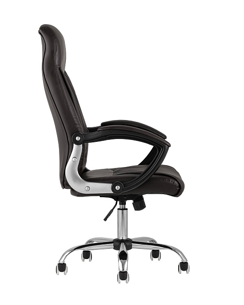 Кресло руководителя TopChairs Tower коричневое D-418 brown изображение 3 Кресло руководителя TopChairs Tower коричневое D-418 brown Фото № 3