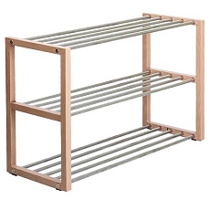 Обувница AksHome Avrora светлое дерево/металл 62179