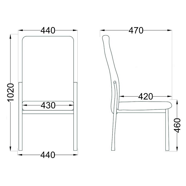 Кухонный стул AksHome Denver черный, экокожа 27901 Фото № 2