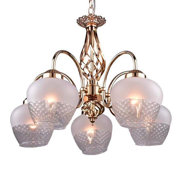 Подвесная люстра ЭкономСвет 13142/5FGD WT+CL Фото № 1