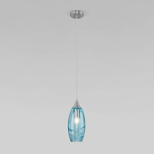 Подвесной светильник Eurosvet Lotus 50222/1 голубой изображение 1 Подвесной светильник Eurosvet Lotus 50222/1 голубой Фото № 1