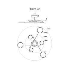 Потолочная светодиодная люстра MyFar Mandy MR1230-6CL 1