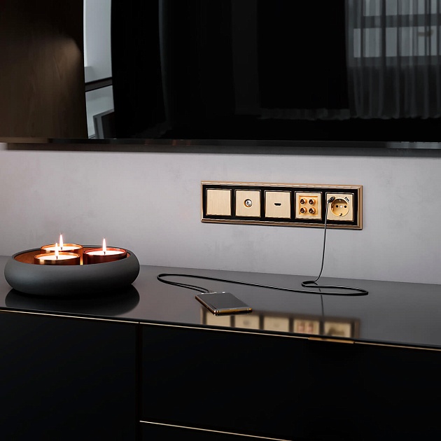 Акустическая розетка Werkel шампань рифленый W1185010 4690389160646 изображение 3 Акустическая розетка Werkel шампань рифленый W1185010 4690389160646 Фото № 3