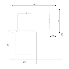 Бра Eurosvet Notion 70219/1 черный/античная бронза 1