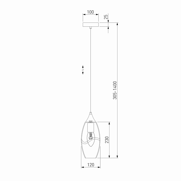 Подвесной светильник Eurosvet Lotus 50222/1 дымчатый Фото № 3