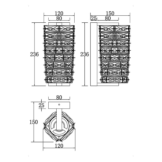 Настенный светодиодный светильник Maytoni Coil MOD124WL-L6CH3K Фото № 3