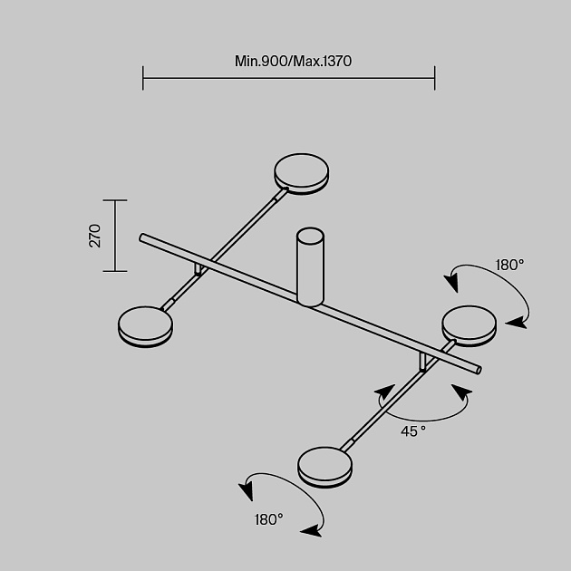 Потолочный светильник Maytoni Fad MOD070CL-L30B3K Фото № 5