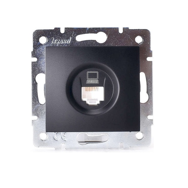 Розетка компьютерная Lezard Karina черная 707-4288-139 Фото № 1