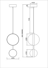 Подвесной светодиодный светильник Favourite Asterismo 4448-2P 1